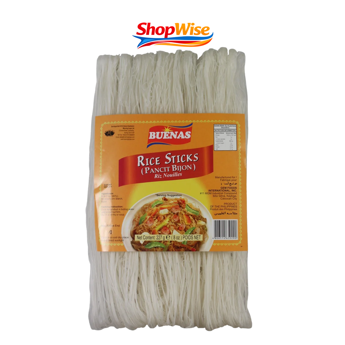 BUENAS CORNSTARCH NOODLES 227G