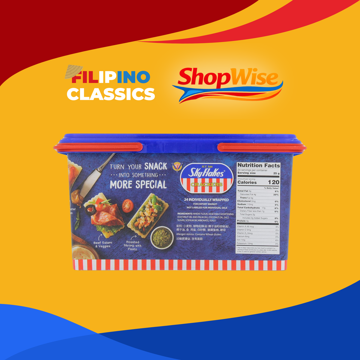 MY SAN SKY FLAKES CRACKERS TUB 600G