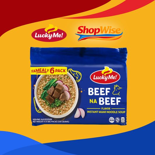 LUCKY ME BEEF NA BEEF NOODLES 330G | Pack of 6