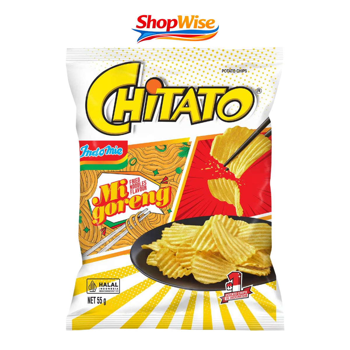 CHITATO POTATO CHIPS MIGORENG 55G