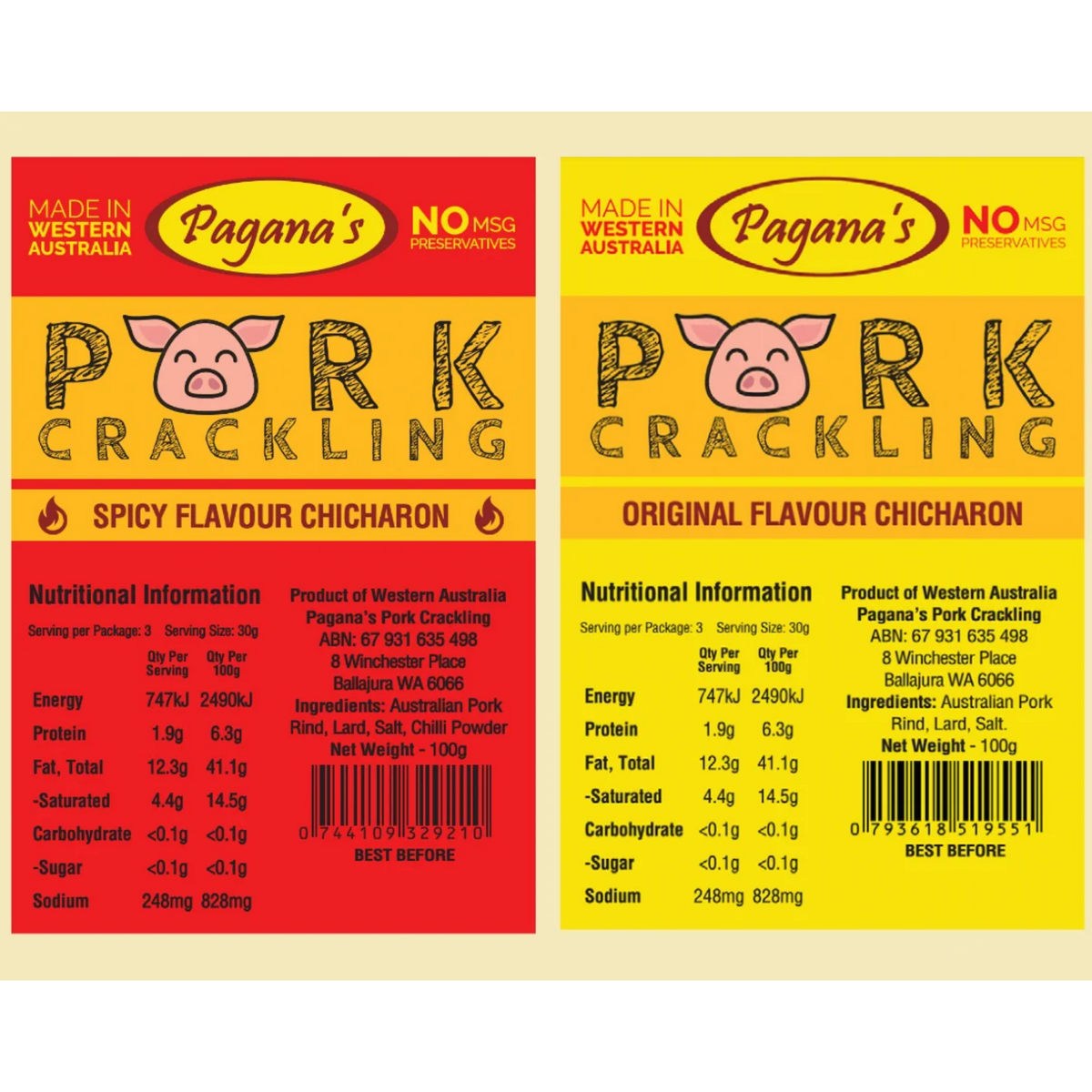 PAGANAS PORK CRACKLING 100GM