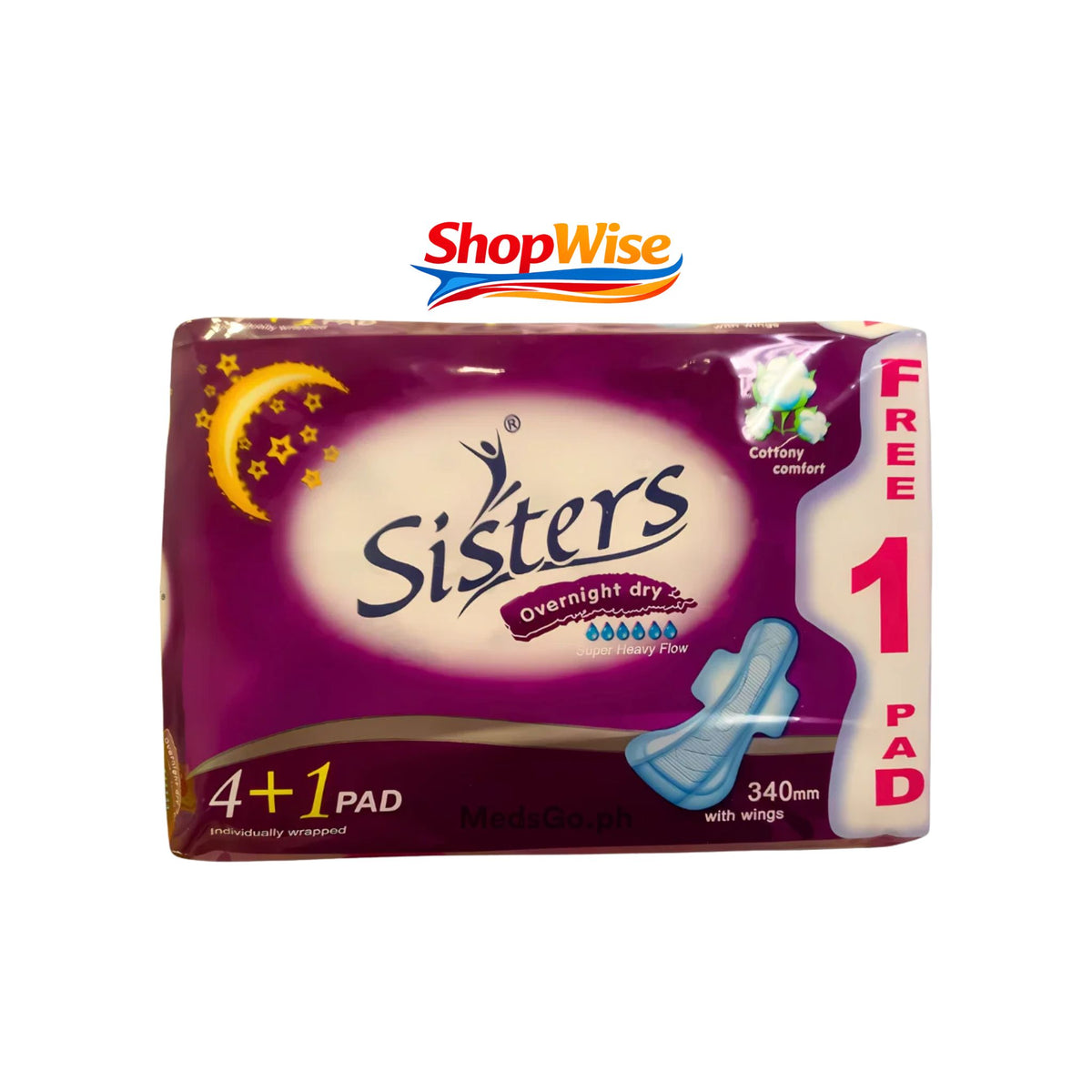 SISTERS OVERNIGHT DRY 5PK