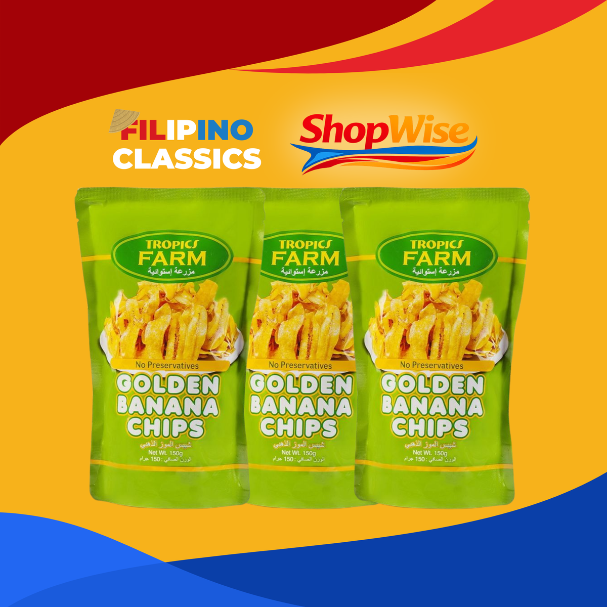 TROPICAL FARM GOLDEN BANANA CHIPS 150GM