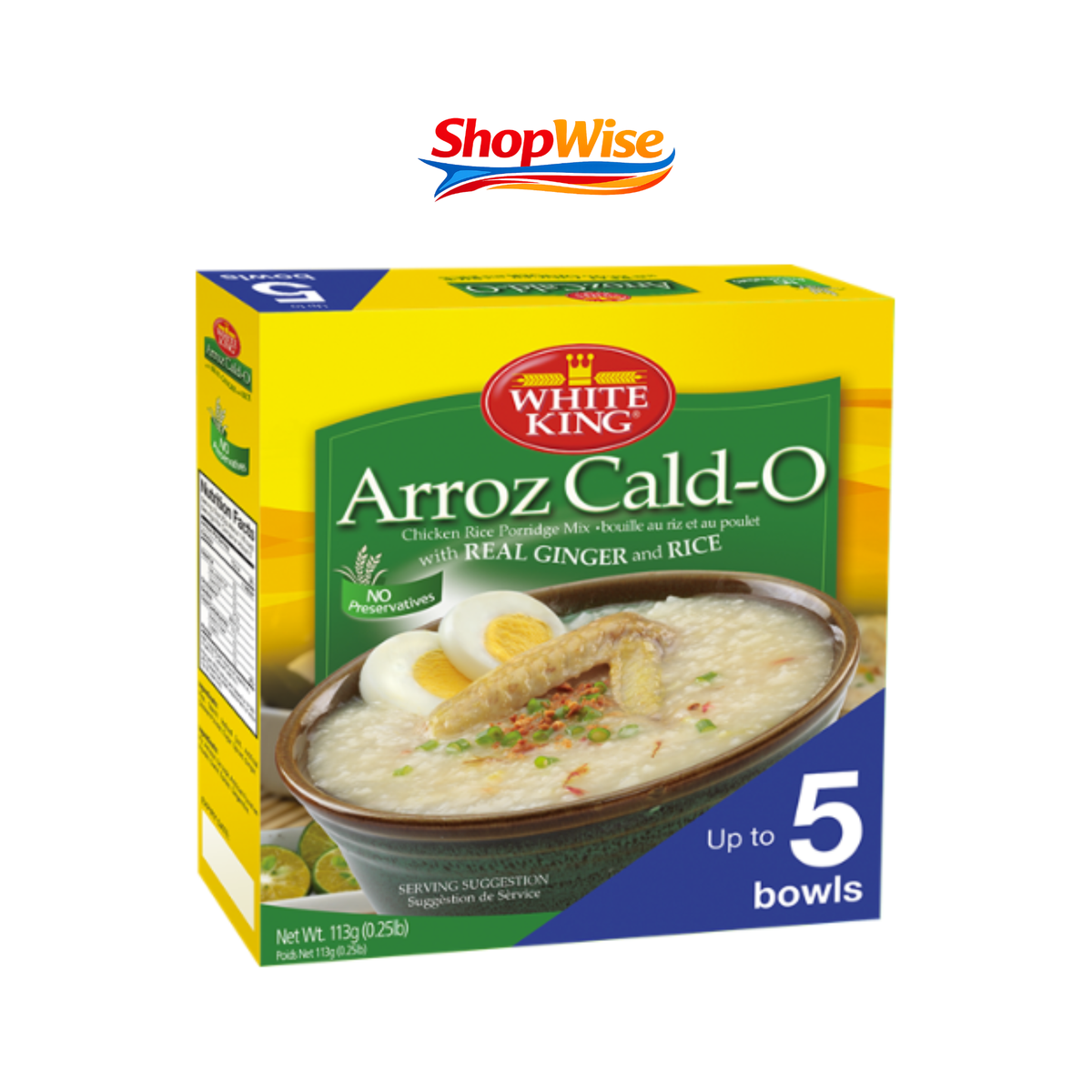 WHITE KING ARROZ CALD -O 113G