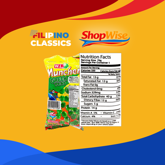 W.L MUNCHER GREEN PEAS 70GM